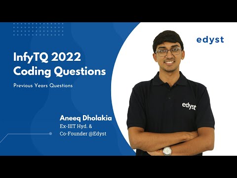 InfyTQ Coding Questions 2022 | Edyst | Aneeq