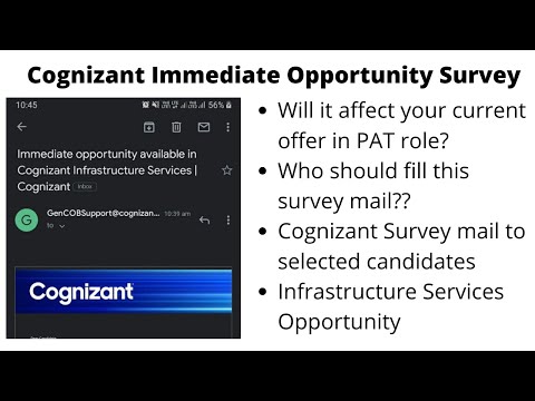 😞 Cognizant Genc Survey mail | Immediate Opportunity | Direct Offer letter | Who should fill ?