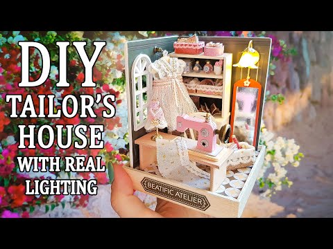 Miniature dollhouse kit Beatific atelier Corner of happiness ー DIY tailor's house ー 幸福工作室