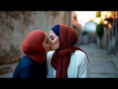 MUSLIM WOMEN KISSING IN THE STREET 🔥🔥