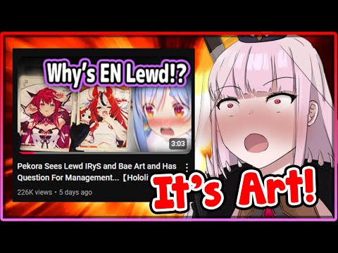 [ENG SUB/Hololive] Calli's response to Pekora questioning EN's "SUS" art