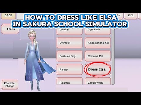 How to dress like Elsa in Sakura School Simlator كيف ترتدي ملابس مثل إلسا في Sakura School Simulator