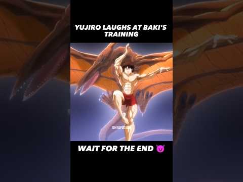 When yujiro laugh at Baki's training then this happened 🔥 | #baki #bakihanma #yujiro #anime #shorts