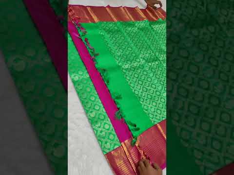 🌿Pure Kanchipuram Handloom Pattu Silk Sarees*🌹 1 Gram Gold Pure Jari sarees🌿 Resam  Warp Silk Sarees