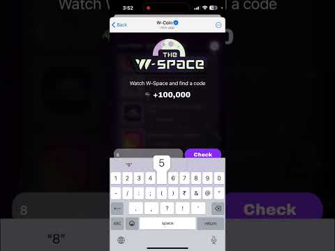 WATCH THE W-SPACE AND FIND A CODE | W COIN NEW YOUTUBE VIDEO CODE| INPUT CODE HERE W COIN VIDEO CODE