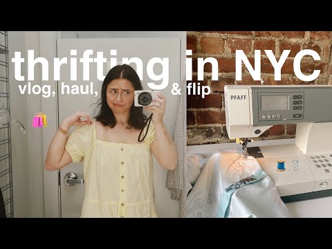 THRIFT WITH ME IN NYC | vlog, haul, and simple flip 🧵 (spring 2023)