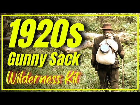 1920s Gunny Sack Wilderness Kit: Timeless Survival Tools for Modern Camping