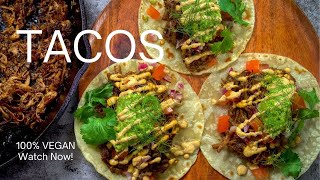 Alkaline Vegan Tacos | Pulled King Oyster Mushroom Tacos 🌮