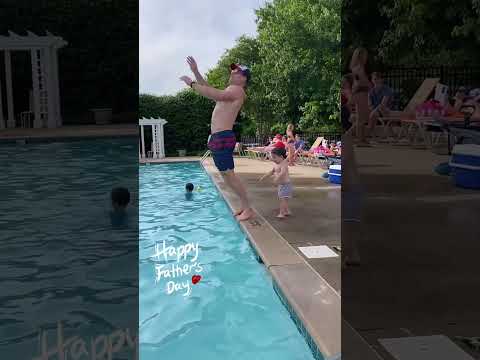 Kid Throws Dad into the Pool! 😂💦 #familyfun