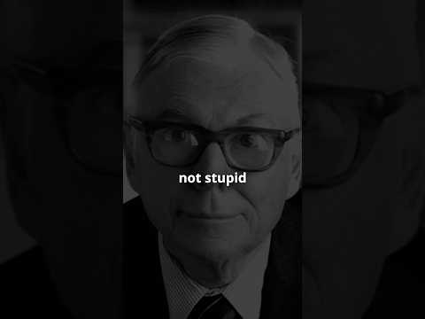 Avoid stupidity instead of seeking brilliance #charliemunger #wisdom #mentalmodels