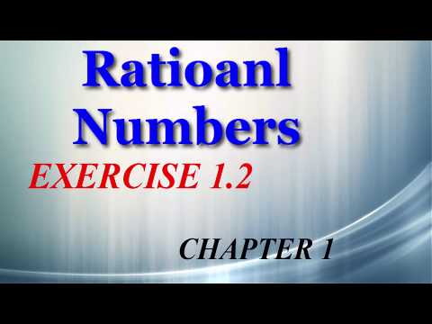 Rational Numbers - Maths Class 8th - Ex 1.2 - Chapter 1 - NCERT - CBSE