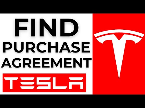 How to Find Tesla Purchase Agreement - 2024