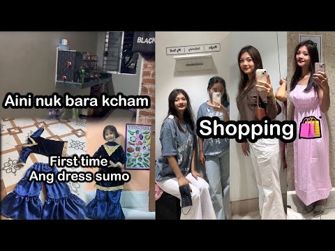 Shopping 🛍️// Aini nuk bara kcham o thangmi // Aphei ni dress sumo ang first time// new hair colour