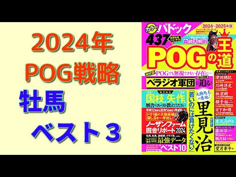 【POG】ドラフト直前情報「いよいよ牡馬のベスト3」大発表！【POGの王道】