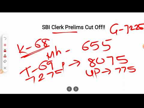 SBI Clerk Prelims Cut off 2022 State wise & Result direct link !!