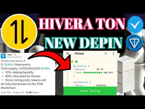 Hivera Depin Project Mining in Telegram | Hivera Network Airdrop Telegram Full Guide Video