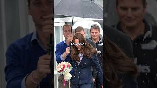 Beautiful moment Under The Rain Princess Kate Prince William #katemiddleton #kateandwilliam