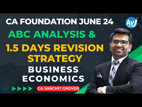 1.5 Days Revision Plan & ABC Analysis of Business Economics for CA Foundation June 24 (New Syllabus)