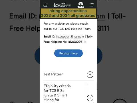 Tcs off campus Hiring 2024| 2023 & 2024 passouts | TCS hiring drive| check description  #ytshorts