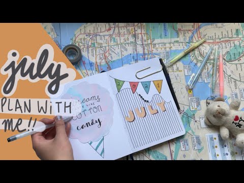 July Plan With Me | Coney Island & Roller Coaster Themed