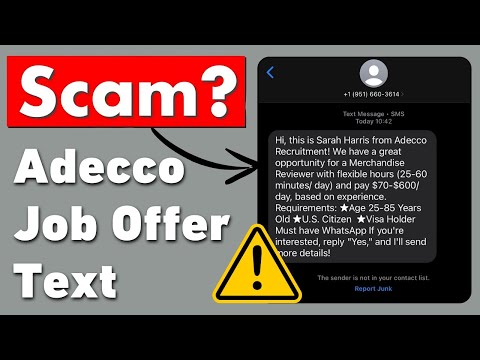 Adecco Recruitment Job Offer SCAM! BE Aware!