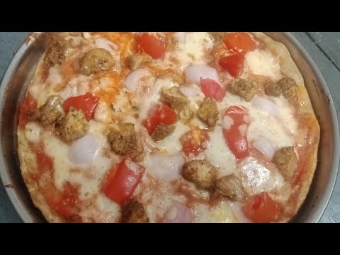 చికెన్ పిజ్జా తయారీ విధానం|How To Make Chicken Pizza At Homeచాలా రుచికరమైన మరియు చాలా సులభం#tasty