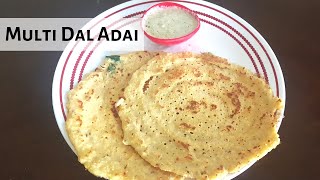 High Protein Traditional, Diabetic Friendly & No Fermentation Breakfast - Multi(Mixed)Dal Adai Dosa