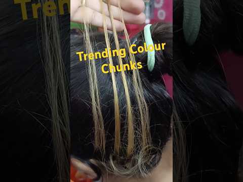 Hair Colour l Hair Chunks Look l Chunks Highlights l Red Chunks #hairstyle #hair #beauty #skincare