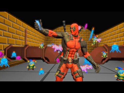 Old School: Wade Wilson Enters Crazy 8-Bit Video Game (Deadpool Game)