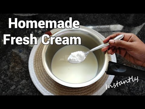 Homemade Fresh Cream Recipe |How to make fresh cream at home|how to make cooking cream