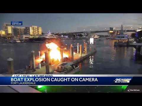 A boat explosion at a South Florida marina kills 1 and injures 5 others