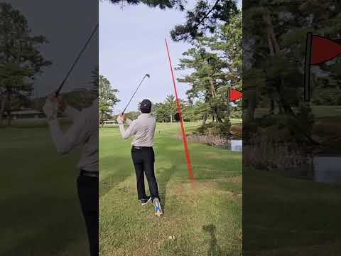 大きく曲げるショット#golf #golfshorts #golfswing #ゴルフラウンド動画 #八本松コース