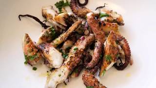 Greek BBQ Octopus - Barbecue Octopus Recipe cooked on the barbecue with a little Greek touch