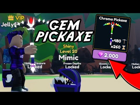 Buying GEM Pickaxe in Mining Simulator 2 (Roblox)