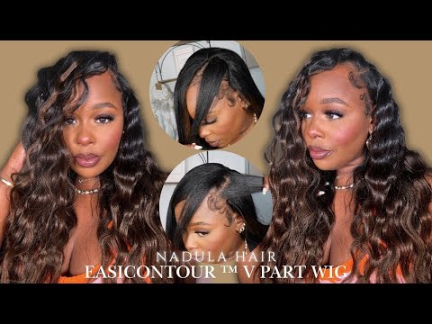 *Fall Matched!* UPGRADED EasiContour Ombre Yaki V-part Wig~ Magic V-line+Drawstring! FT.Nadula Hair