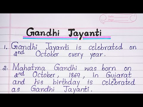 Gandhi Jayanti || 10 Lines on Gandhi Jayanti