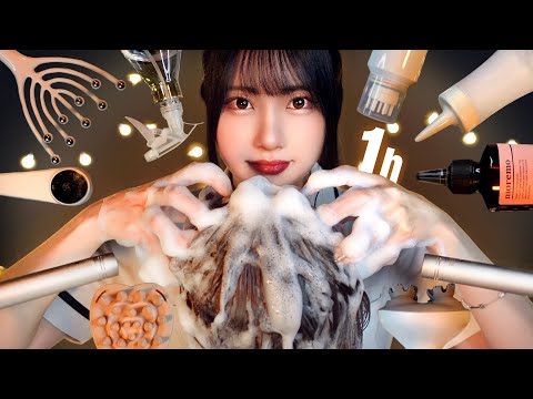 ASMR Head Spa For Deep Sleep & Relaxing😴💈1HOURS