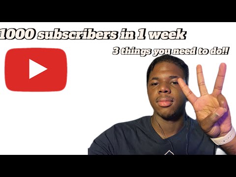 How to get 1000 subscribers in 1 week #seo