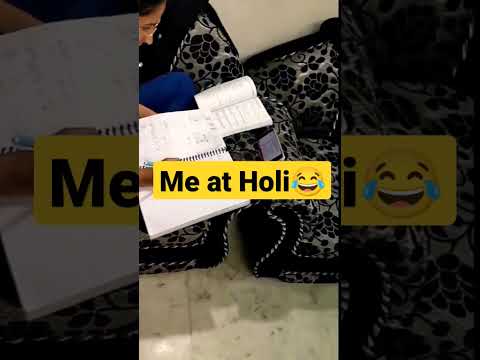 Others Vs Me at Holi 😂 #shorts #holi #viral #ytshorts #study #exam