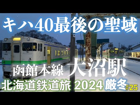 【キハ40 最後の聖域】函館本線 大沼駅 北海道フリーパスで乗り倒す 北海道鉄道旅2024厳冬 第6日 vol.2 #北海道フリーパス #函館本線