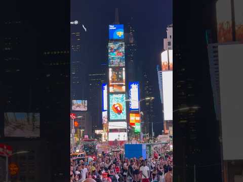 Times Square, an iconic and bustling area in New York, is known for its massive digital billboards!