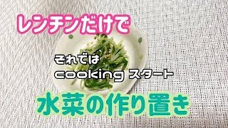 簡単【作り置き】レンチンだけで水菜の煮びたし 副菜レシピ266