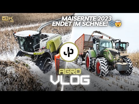 Maisernte 2023 endet im Schnee! ❄️🤯 Fendt & Claas im Einsatz! || JP Agrar