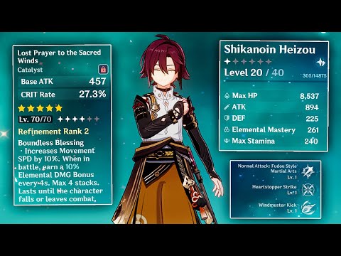 Taking C0 Lvl 20 Heizou Into Floor 12 Abyss! Heizou International 3.1 Abyss! (Genshin Impact)