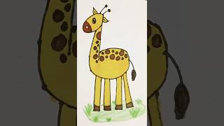 Easy Giraffe Drawing🦒 #shorts #art #drawing #giraffe #youtubeshorts #trending #viralshorts #ytshorts