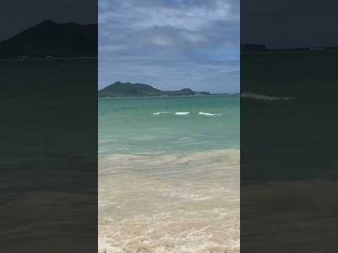 Pristine white sand and clear turquoise waters of Kailua Beach on the windward side of Oahu, Hawaii