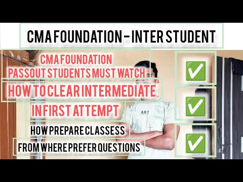 HOW TO CLEAR CMA INTER IN FIRST ATTEMPT.. 🏅🏅#cma #cmainter #cmafoundation #cmastudent #cmainterexam