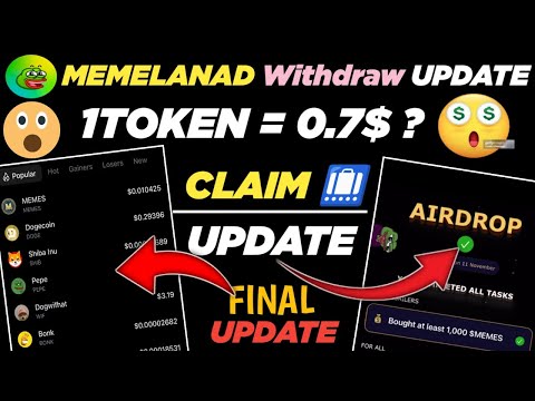 Memeland Airdrop New Update | Memes Token Withdraw | Memeland কবে টাকা দিবে