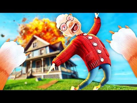 BLOWING UP Granny House... (I Am Cat VR)