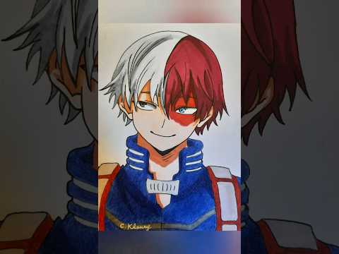 Shoto Todoroki 🔥❤️ - My Hero Academia #art #anime #otaku #shorts #short #artist